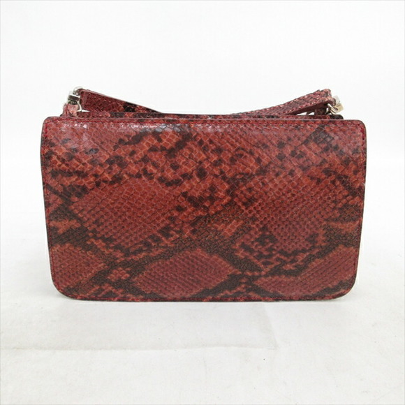 Furla Shoulder Bag Python Style Brown - Picture 2 of 6